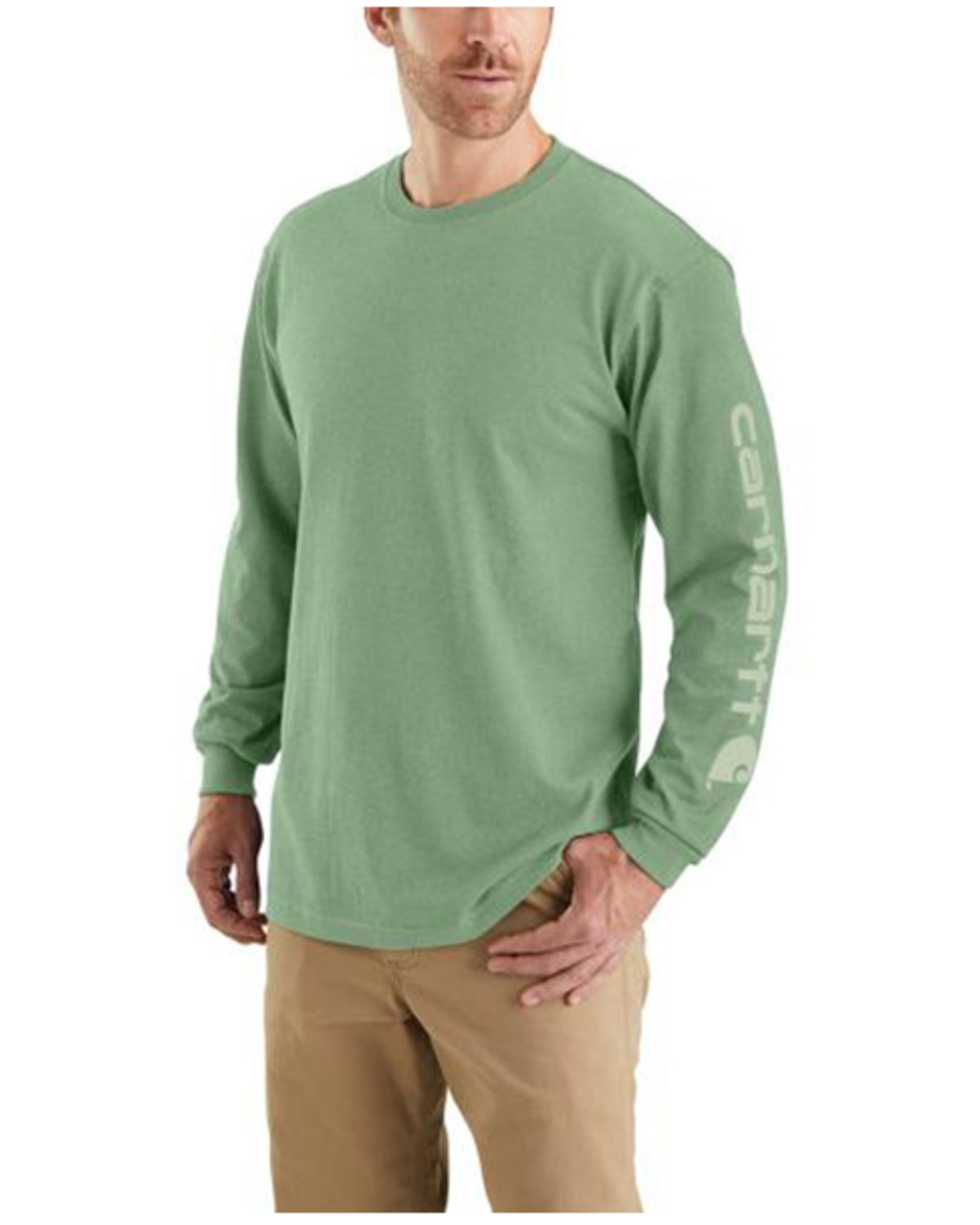 Carhartt Men's Loose Fit Heavyweight Long Sleeve Logo Graphic T-Shirt