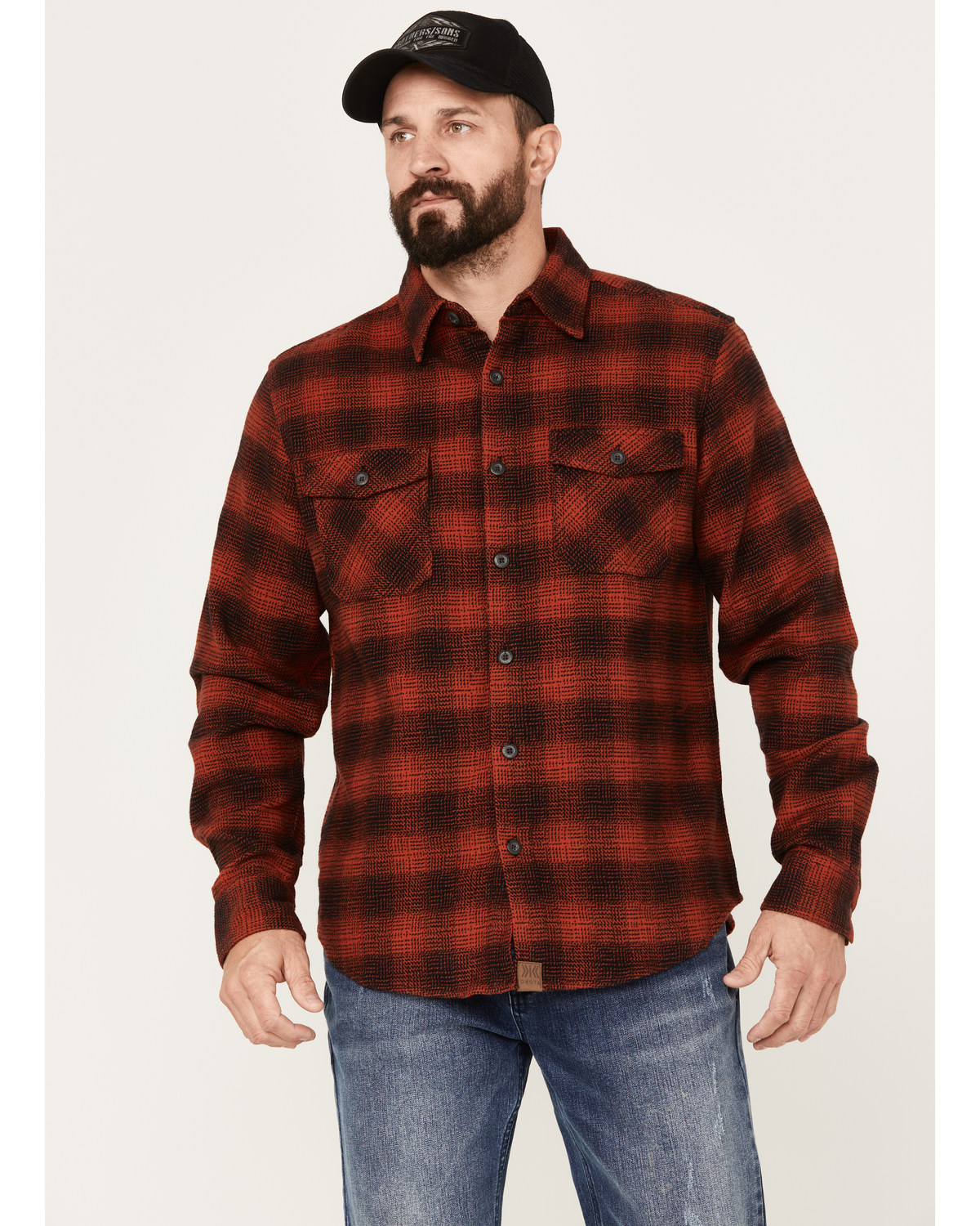 Dakota Grizzly Men's Briggs Plaid Print Button Down Heavy Western Flannel Shirt