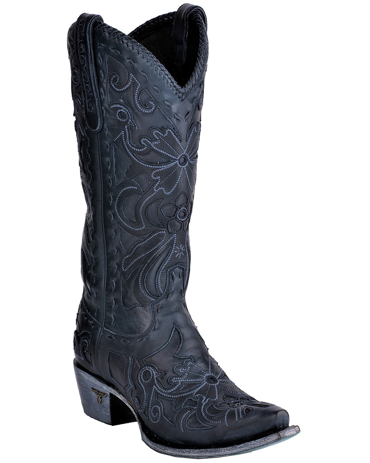 navy blue cowboy boots womens