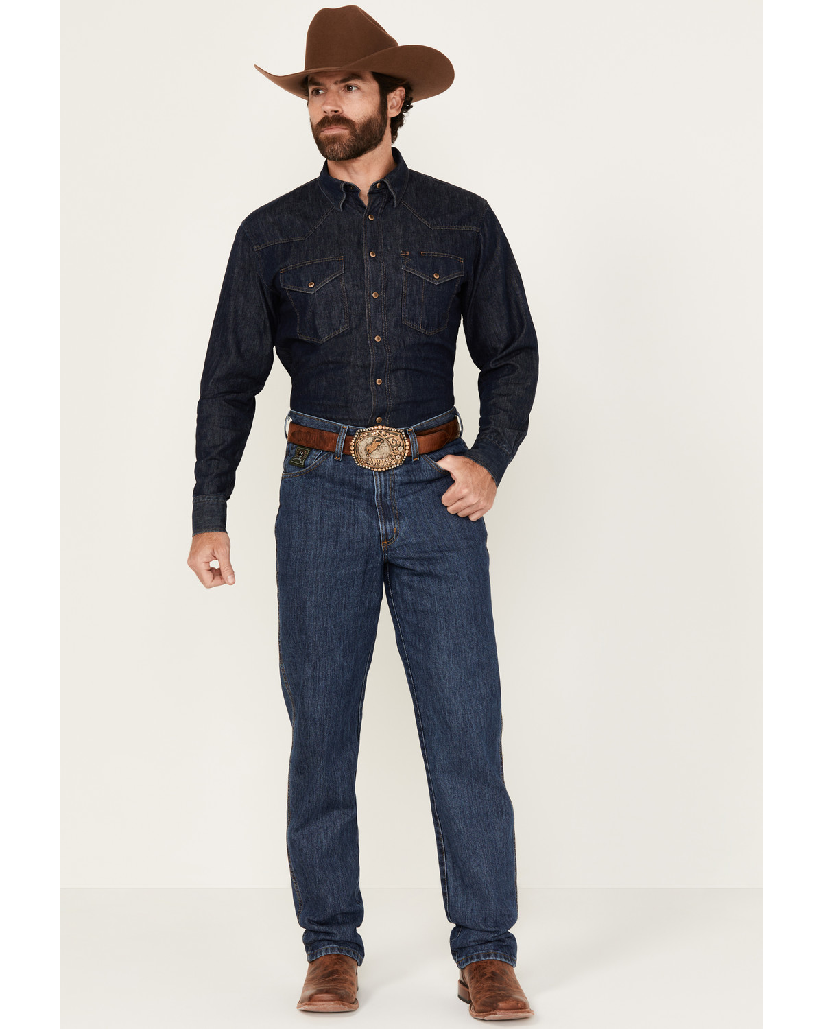 Cinch Men's Green Label Dark Wash Relaxed Denim Jeans