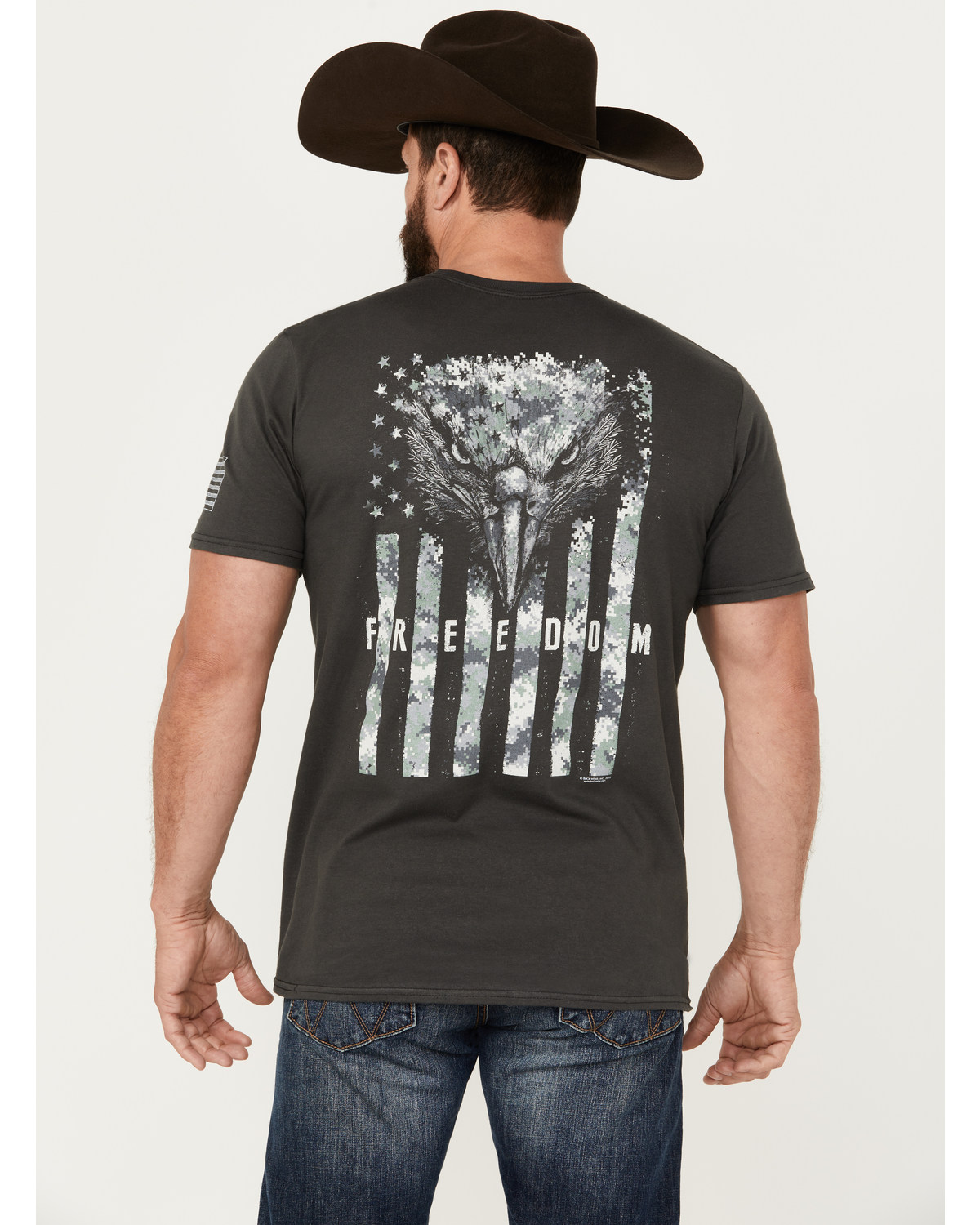 Buck Wear Men's Free Eagle Short Sleeve Graphic T-Shirt