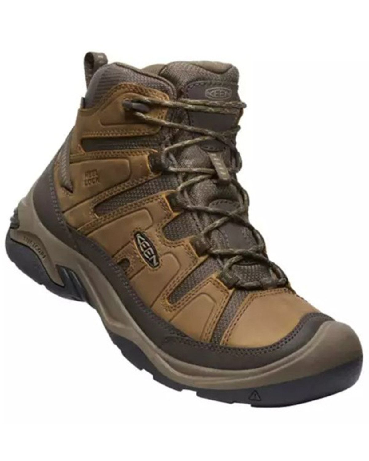 Keen Men's Circadia Mid Waterproof Lace-Up Hiking Boots - Round toe