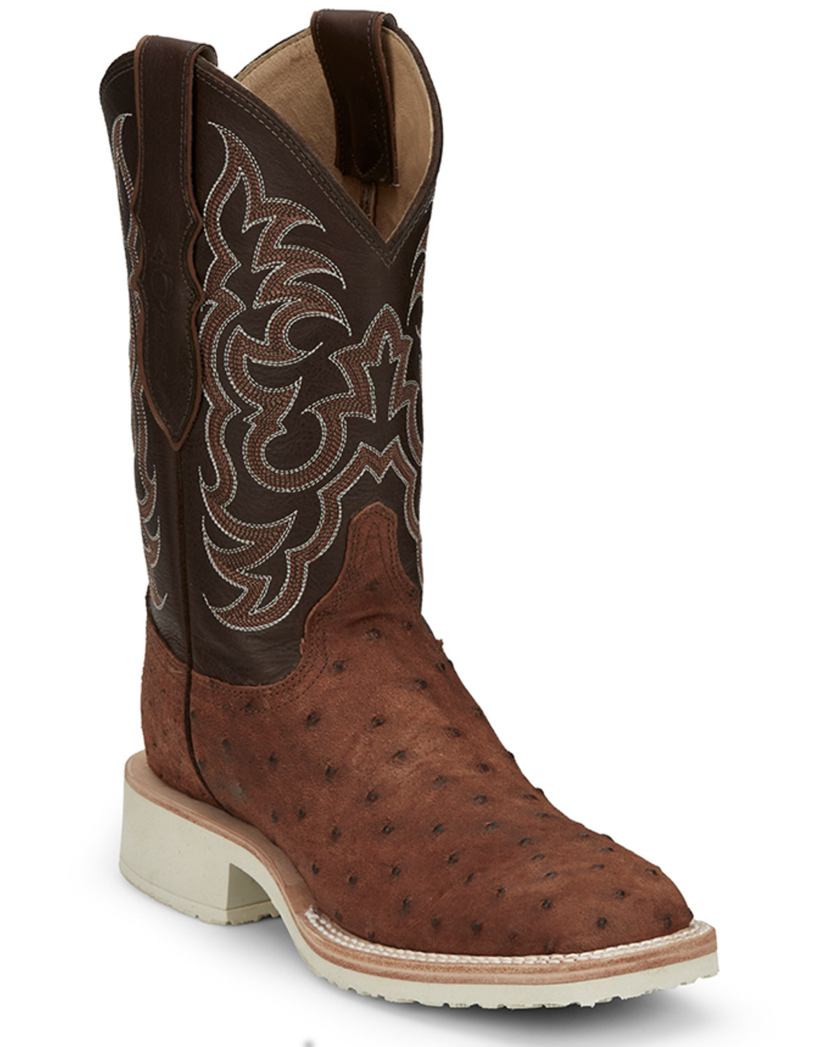 Justin Women's Dakota Exotic Full Quill Ostrich Western Boots - Broad Square Toe