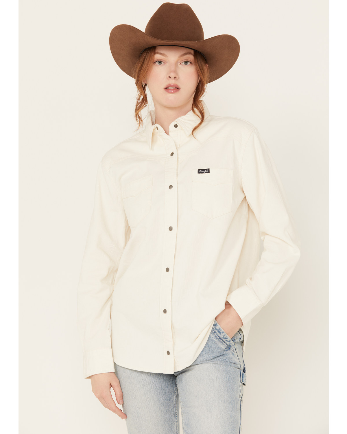 Wrangler Retro Women's Corduroy Long Sleeve Snap Western Shirt