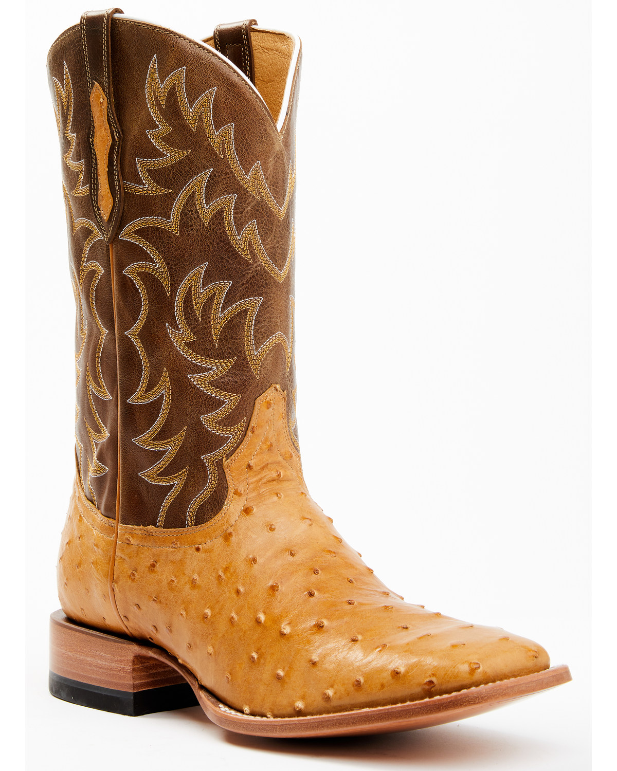 Cody James Men's Full-Quill Ostrich Exotic Western Boots - Broad Square Toe