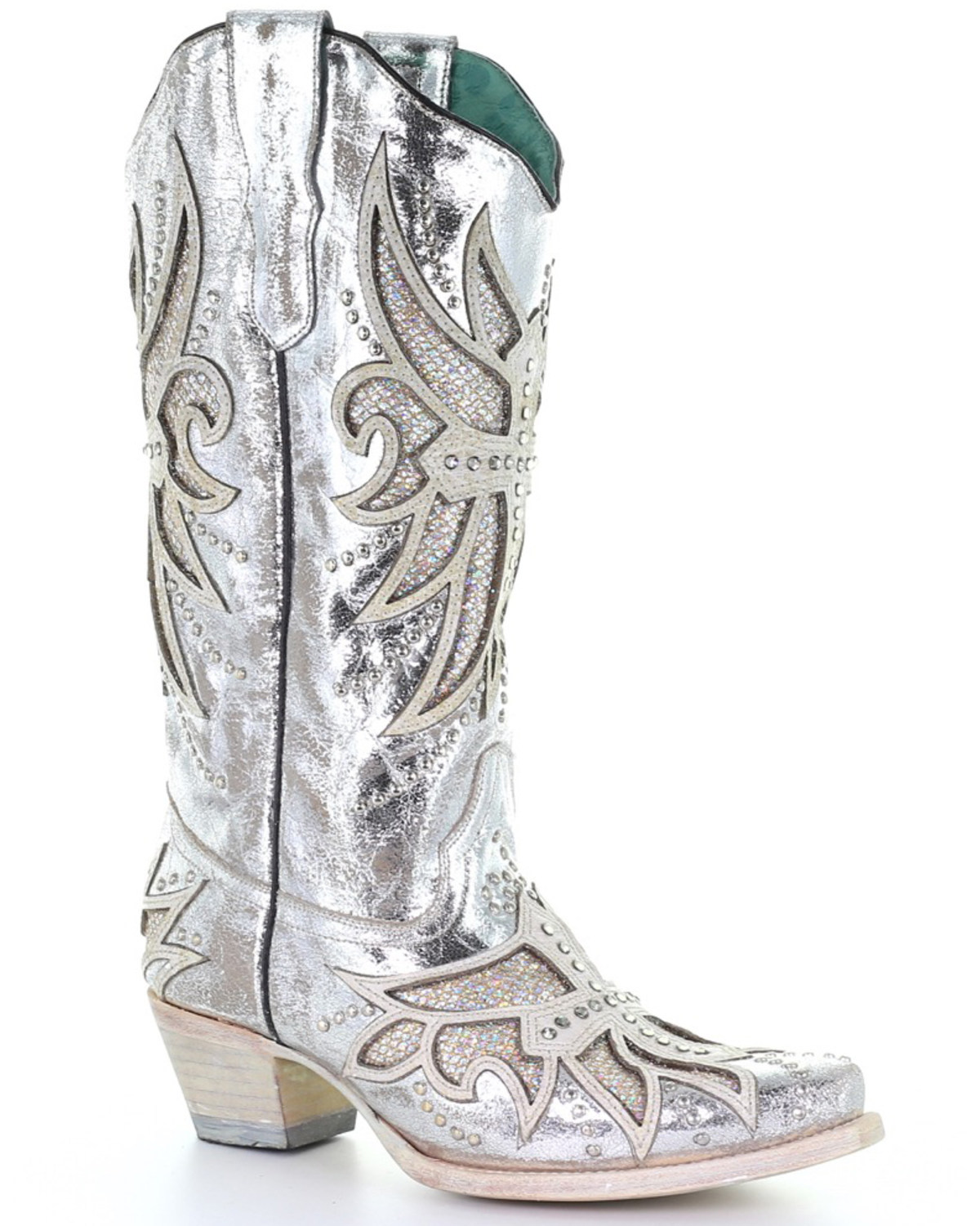 Corral Women's Silver Laser \u0026 Inlay 