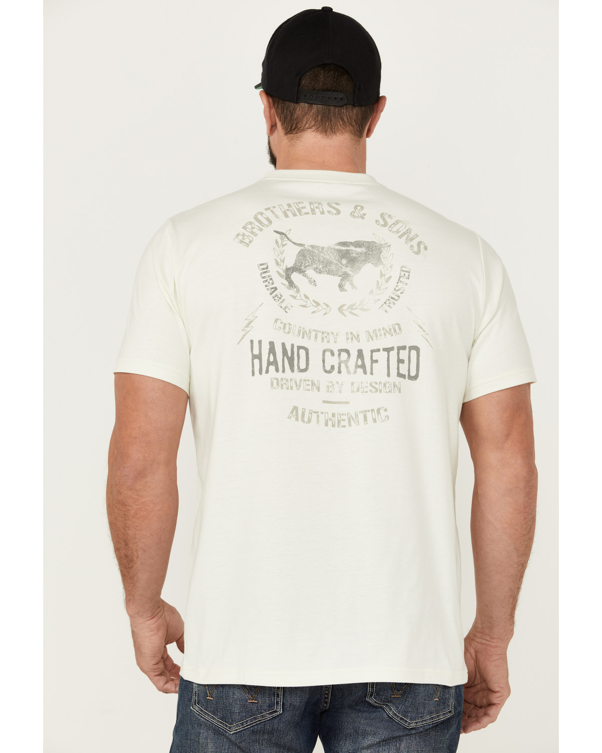 Brothers and Sons Men's Hand Crafted Short Sleeve Graphic T-Shirt