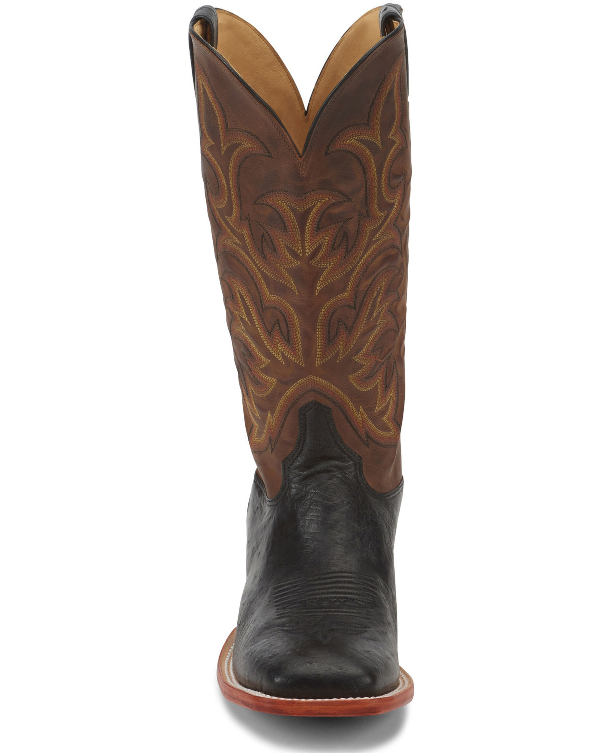 Justin Men's Smooth Ostrich AQHA Remuda Western Cowboy Boots Square