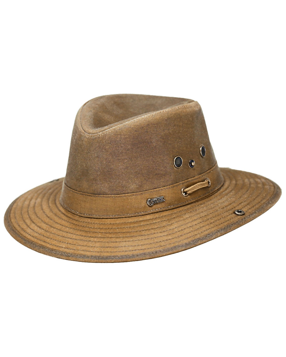 Outback Trading Large Oilskin River Guide Hat, Field Tan