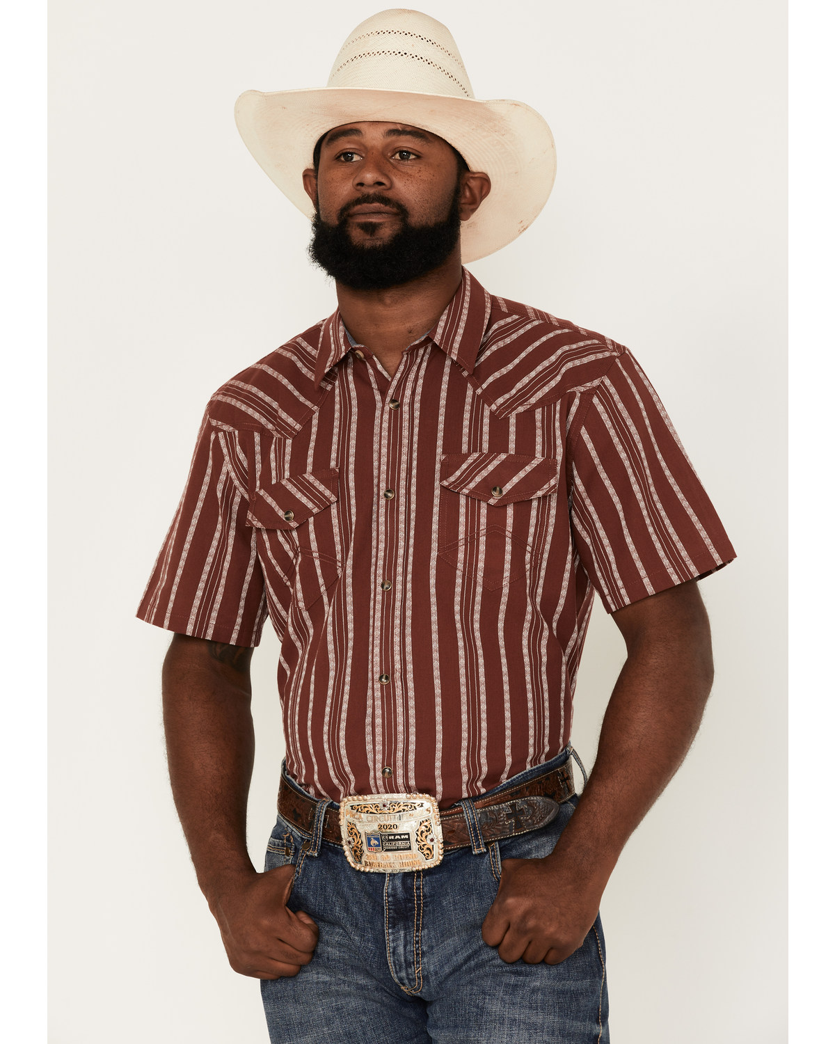 Cody James Men's Guerrero Stripe Snap Western Shirt