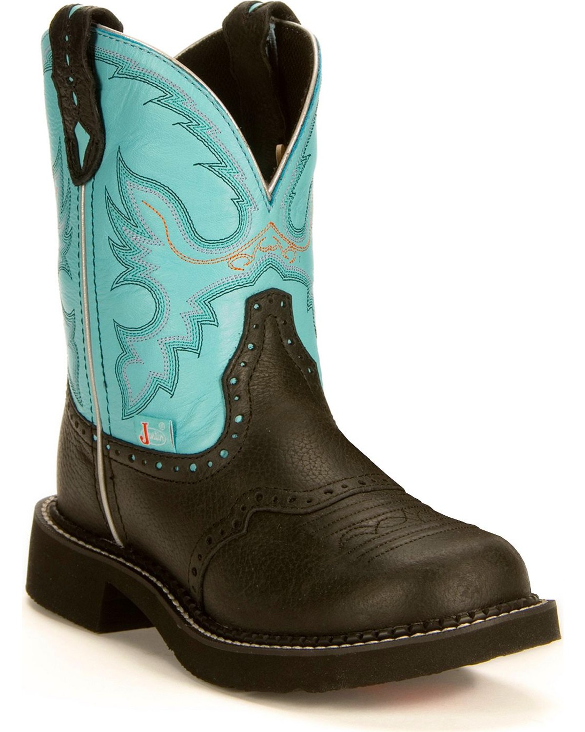 justin turquoise boots