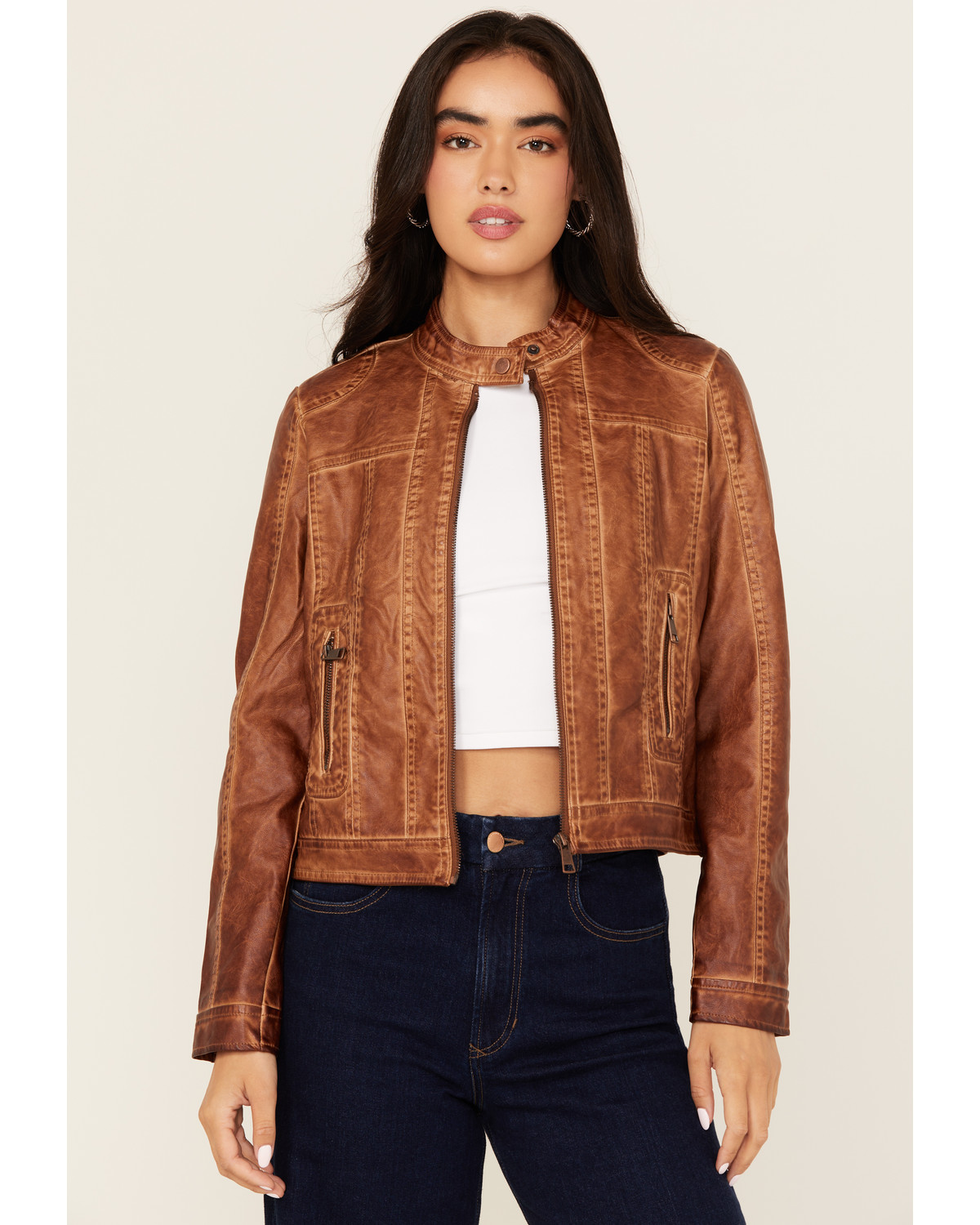 26 International Women's Faux Leather Jacket
