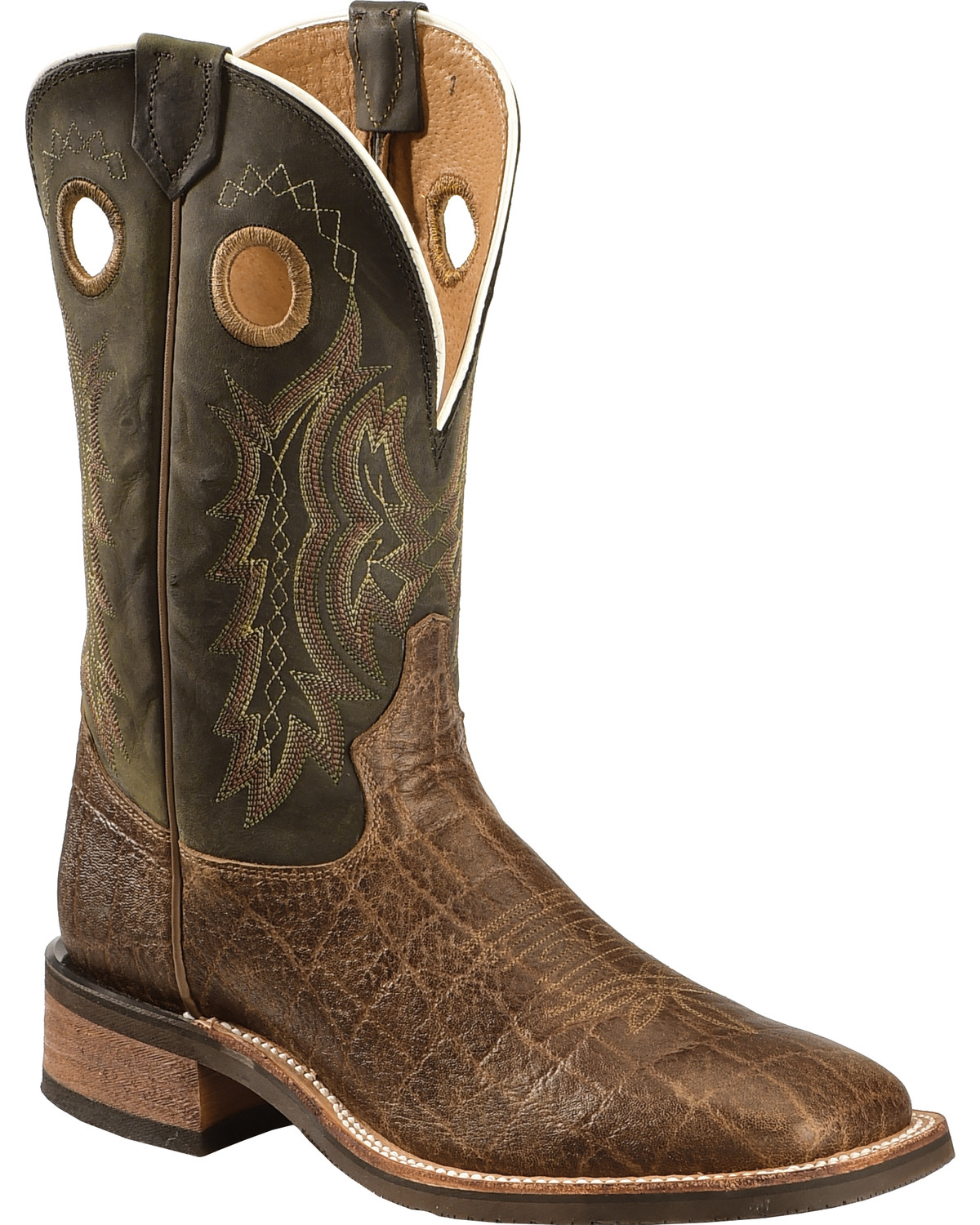 Tony Lama Tan Elephant Grain Americana Cowboy Boots - Square Toe | Boot ...