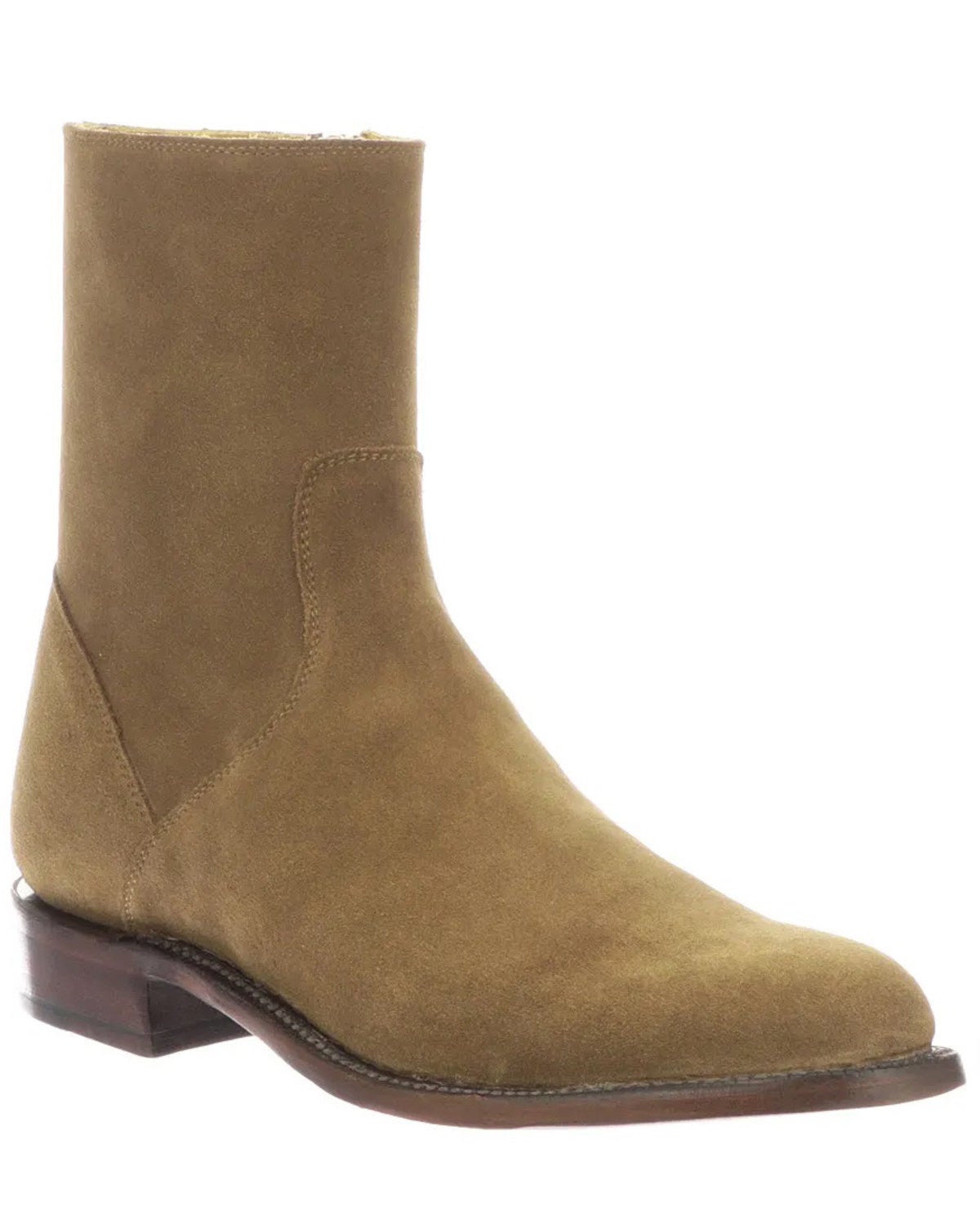 round toe suede boots