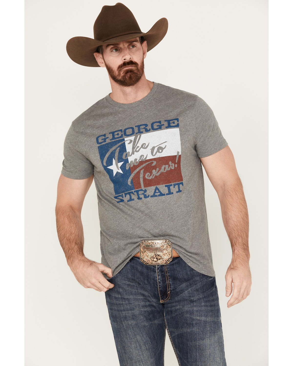 George Strait by Wrangler Men's Take Me To Texas Short Sleeve Graphic T-Shirt