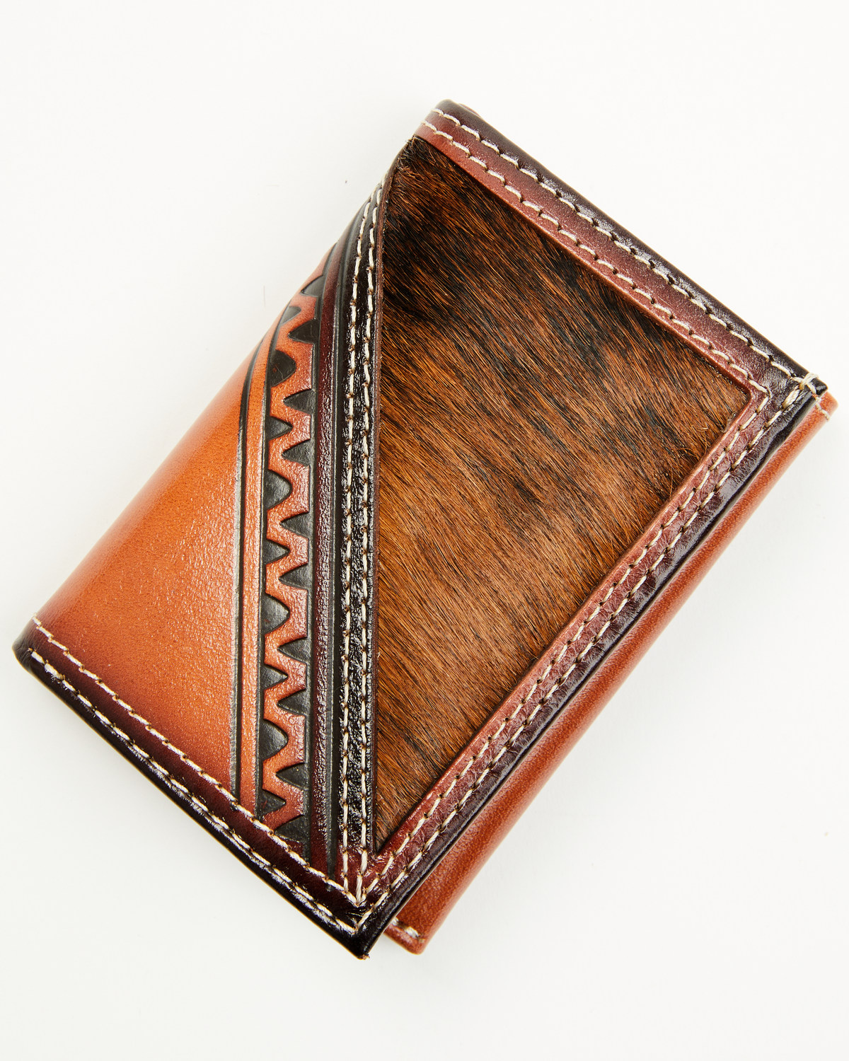 Cody James Men's Embossed Hairon Trifold Wallet
