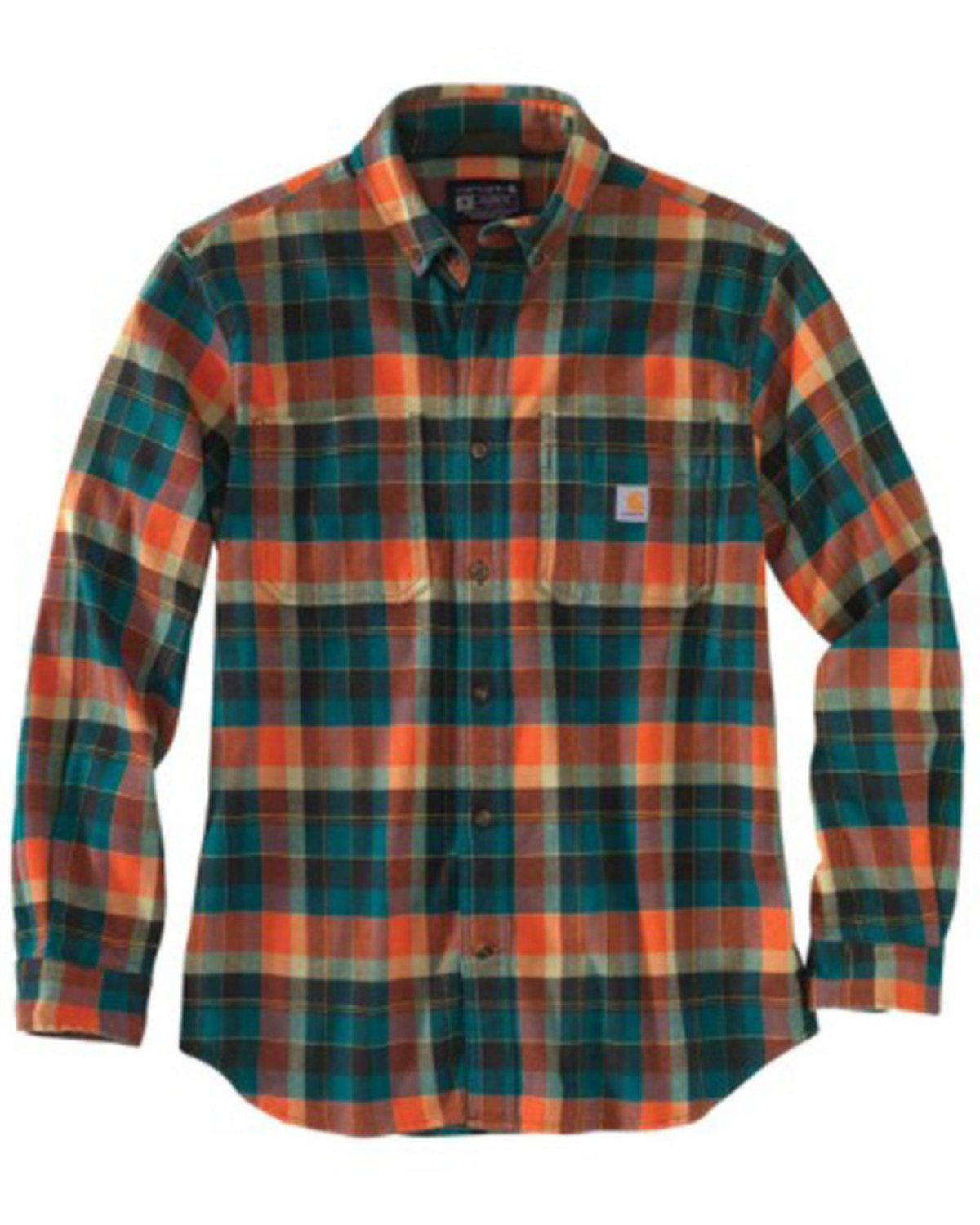 Carhartt Men's Teal Plaid Long Sleeve