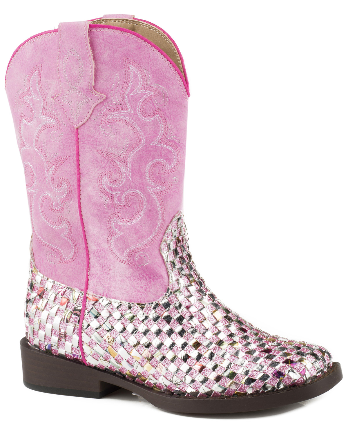 sparkle square toe cowgirl boots