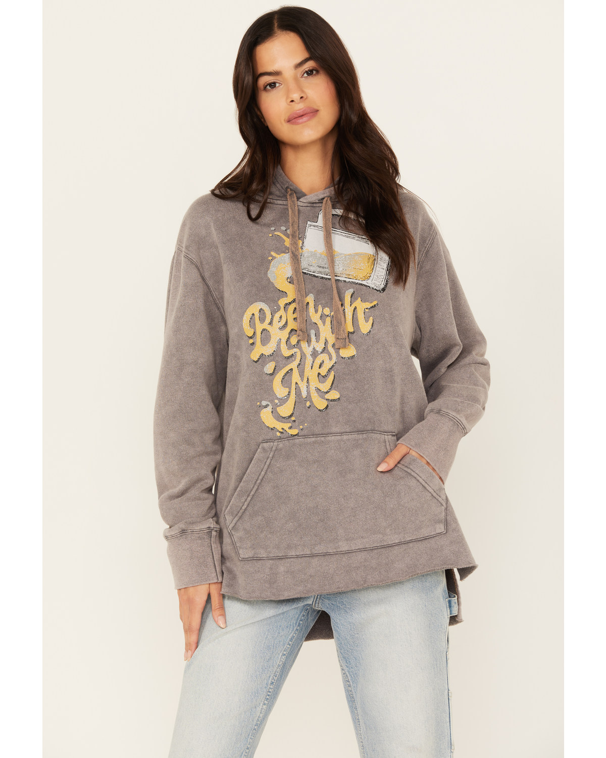 Cleo + Wolf Women's Beer With Me Washed Graphic Hoodie