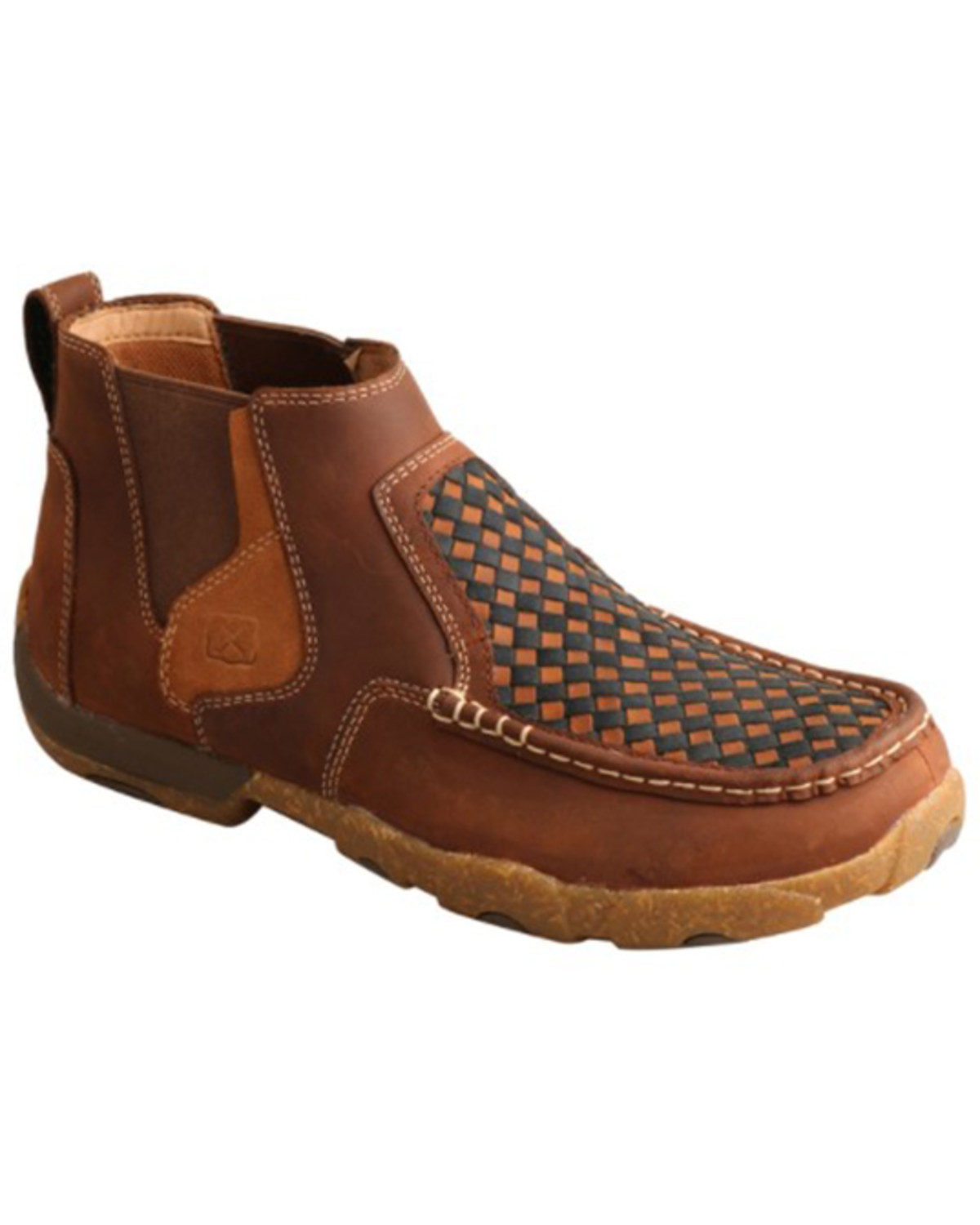 Twisted X Men's Basket Weave Chelsea Boots - Moc Toe