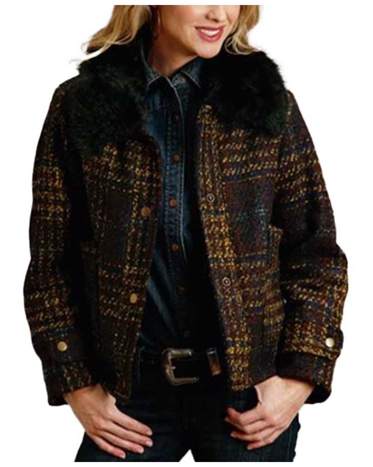 Stetson Women's Boucle Plaid Jacket