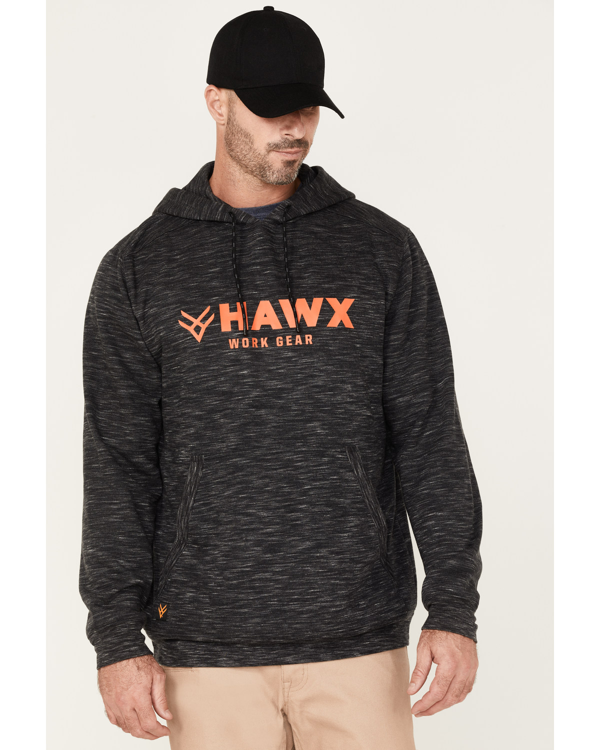 Hawx Men's Graphic Slub Pullover Hooded Work Sweatshirt