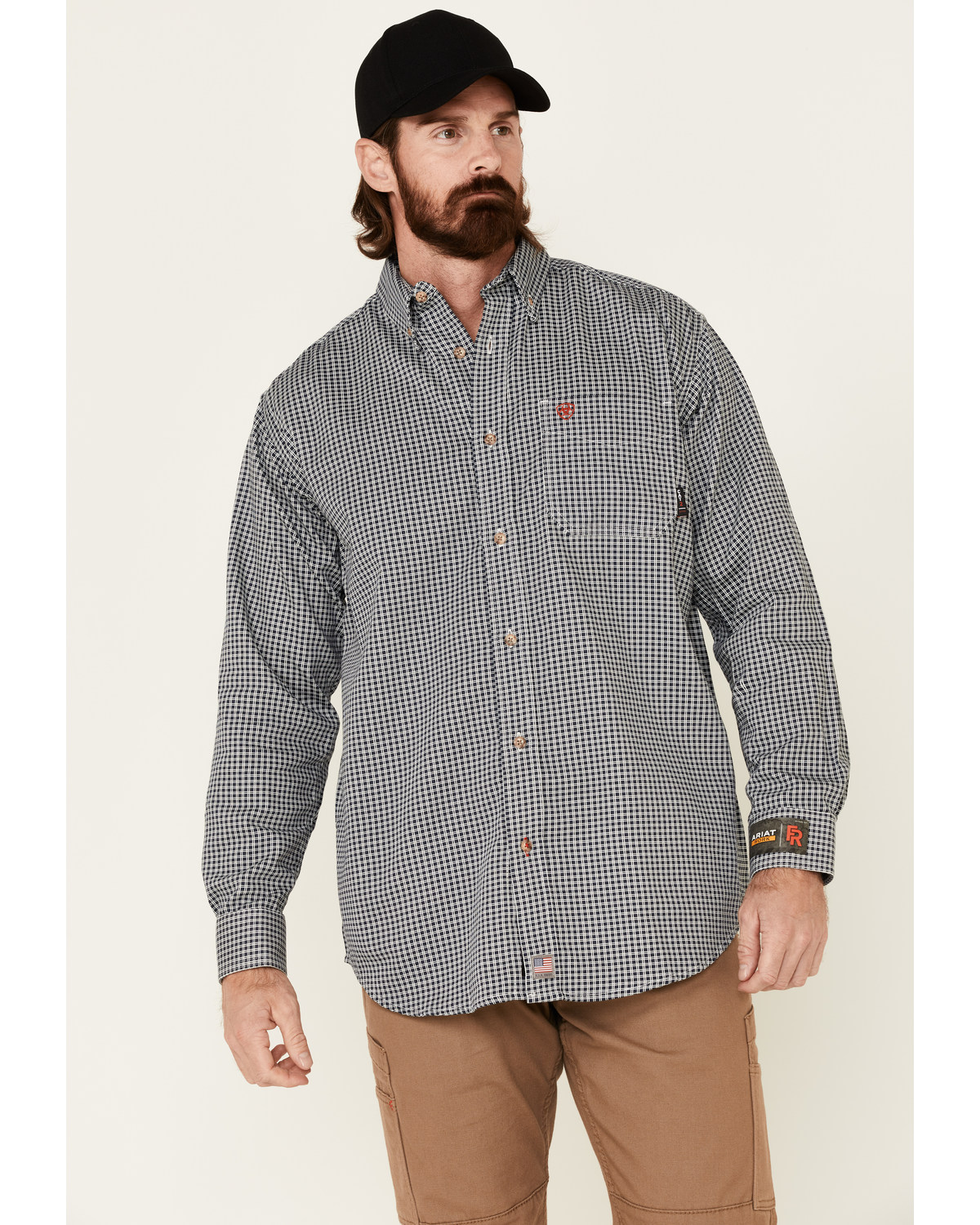 Ariat Men's FR Check Long Sleeve Work Shirt