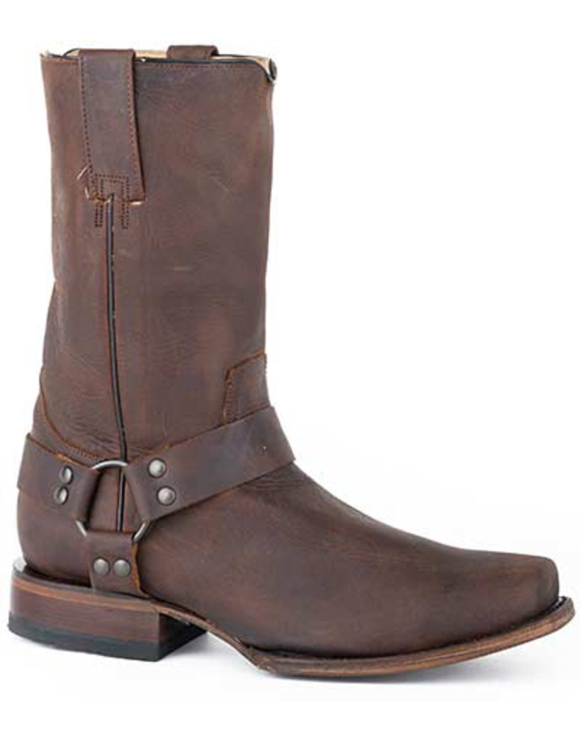 Roper Men's Biker Brown Western Boots Square Toe Boot Barn