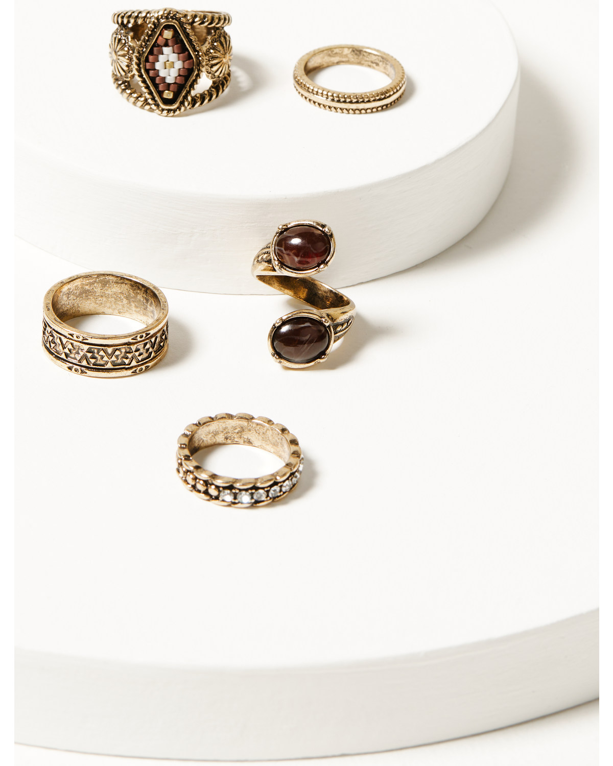 Shyanne Women's Summer Moon Antique Gemstone Ring Set