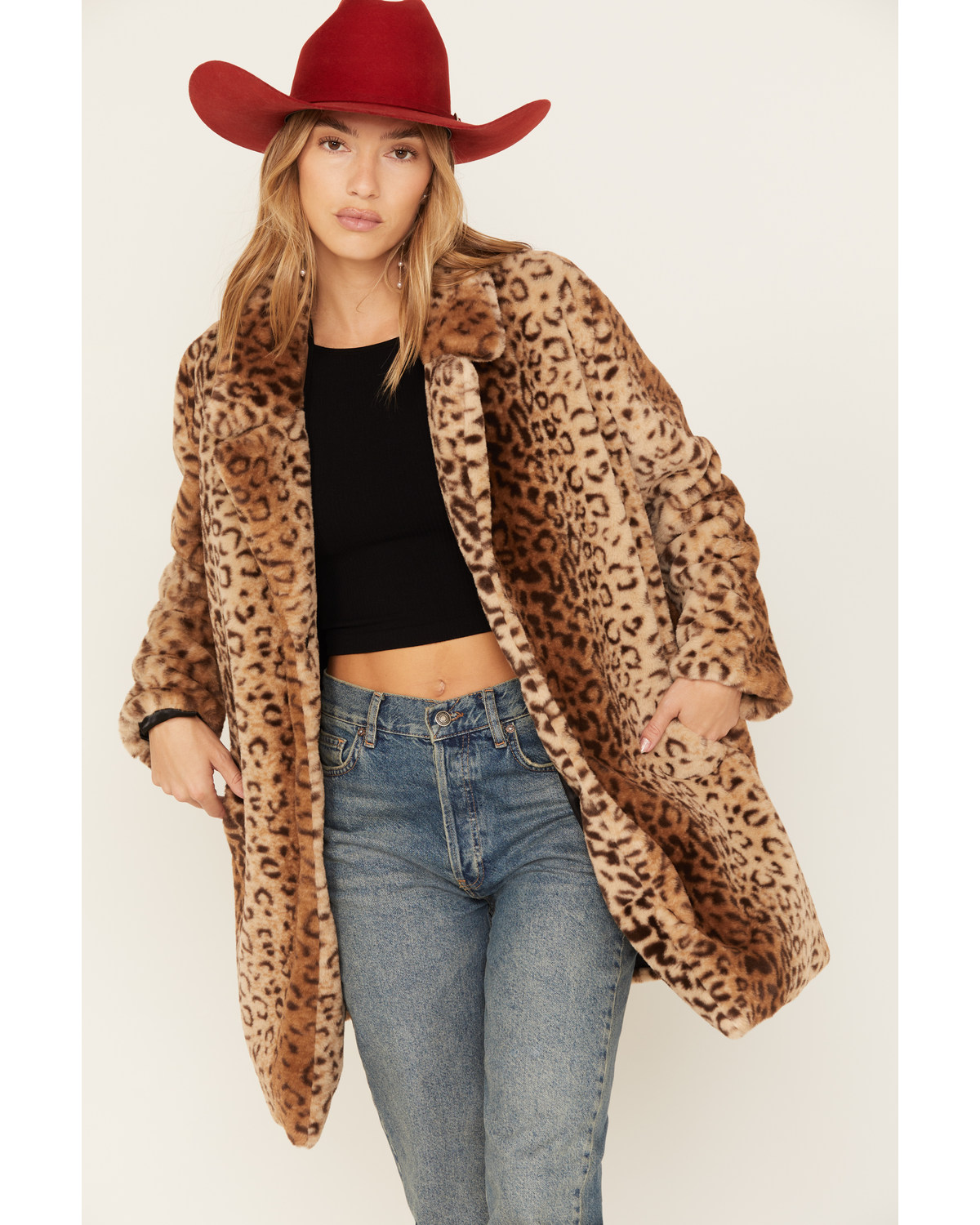 Urban Republic Women's Jaguar Faux Fur Coat