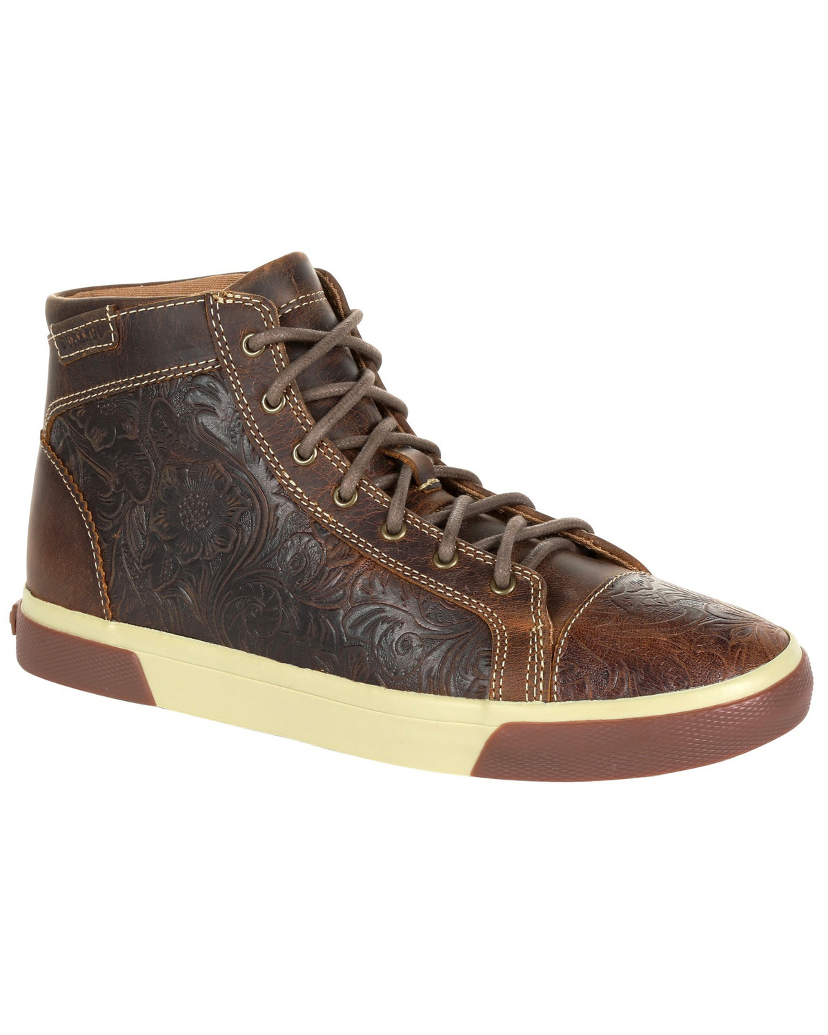 Durango Women S Western Embossed High Top Sneakers Round Toe