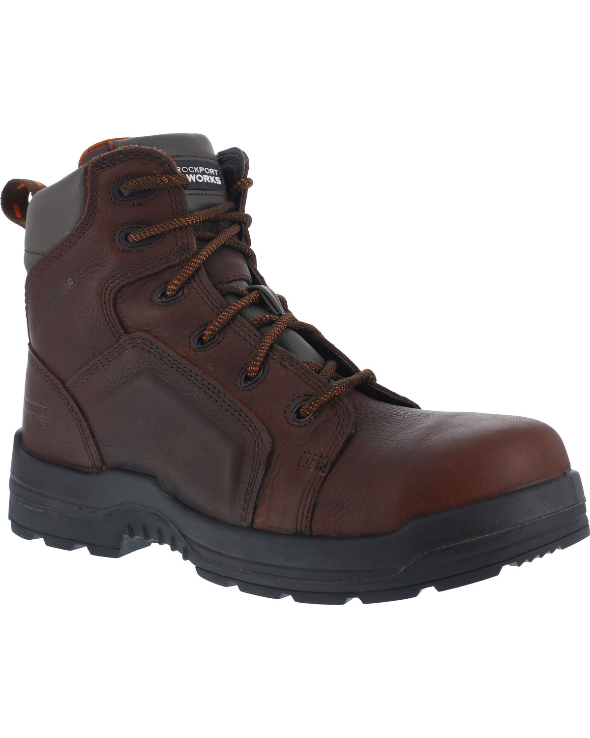 Rockport Men's More Energy Brown 6" Lace-Up Work Boots - Composite Toe