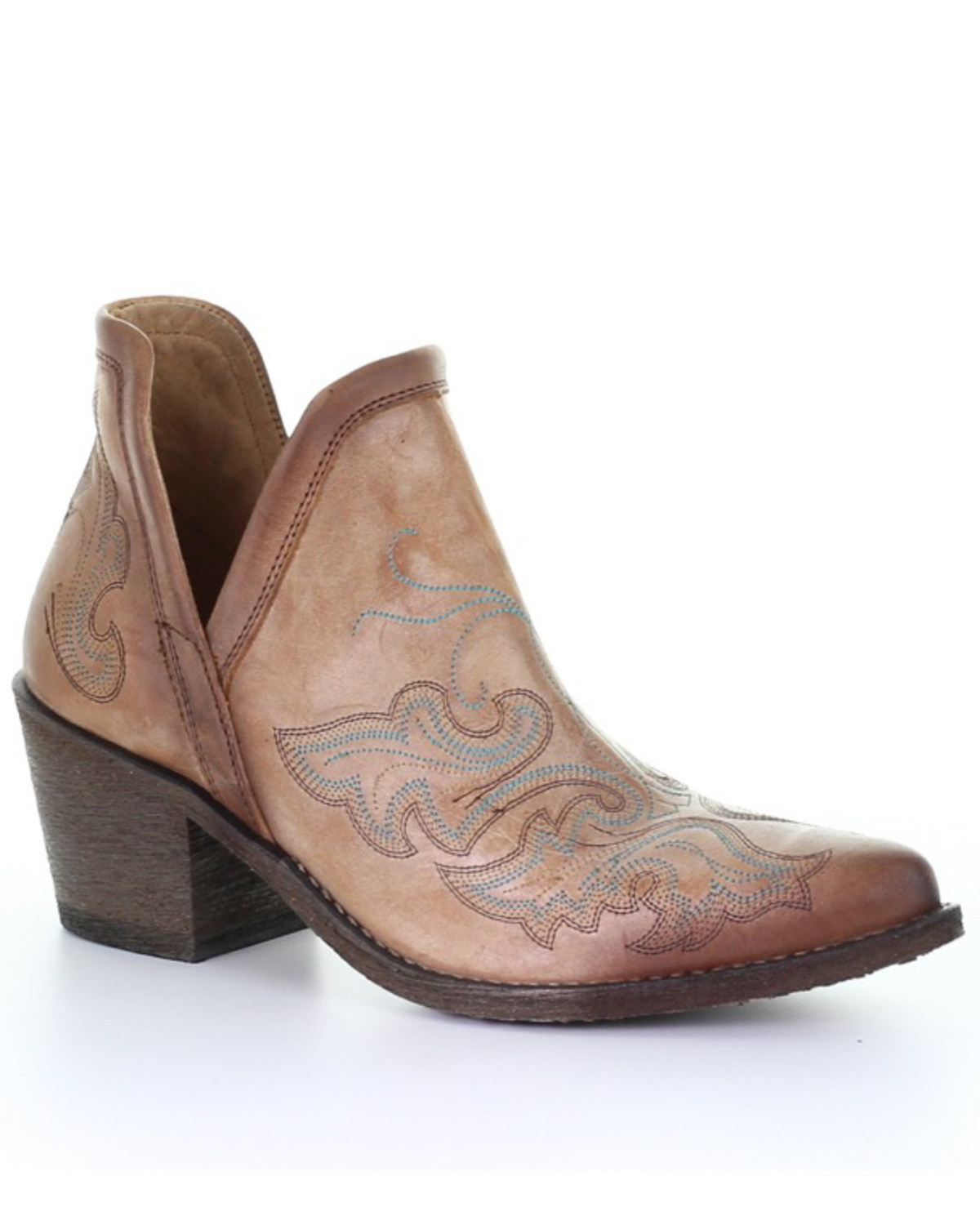 white booties rounded toe