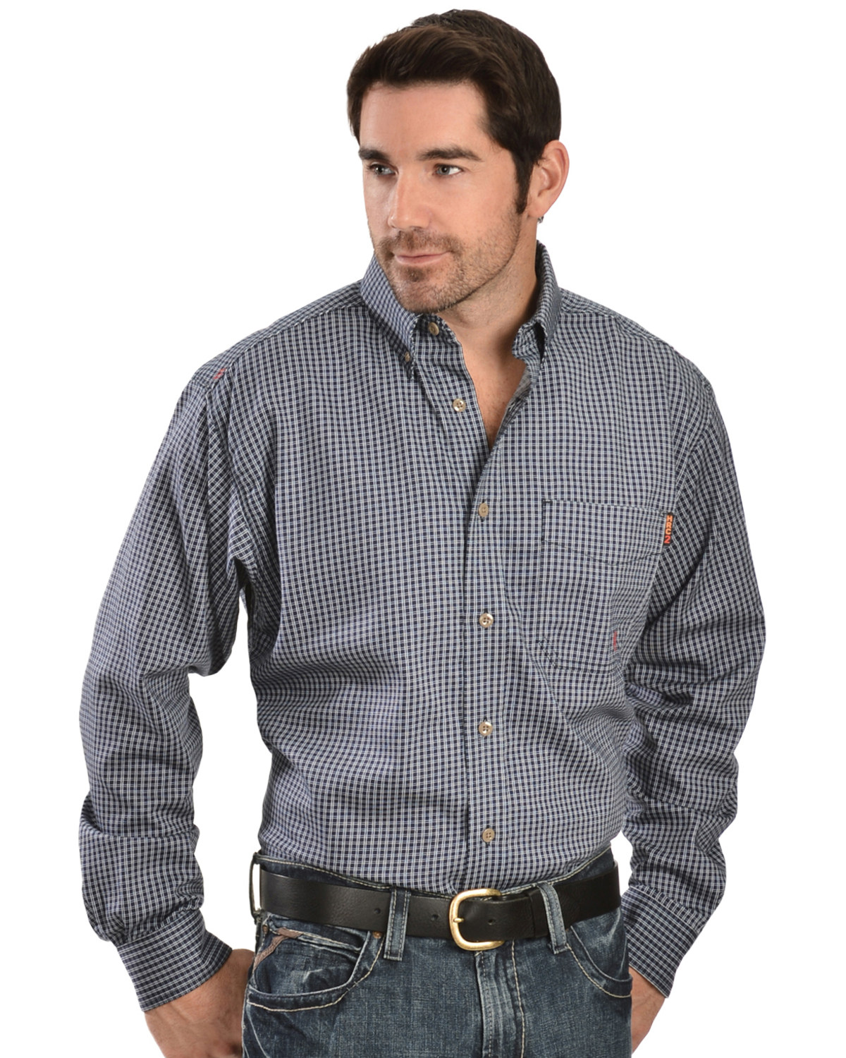 Ariat Men's Fire Resistant Plaid Long Sleeve Work Shirt