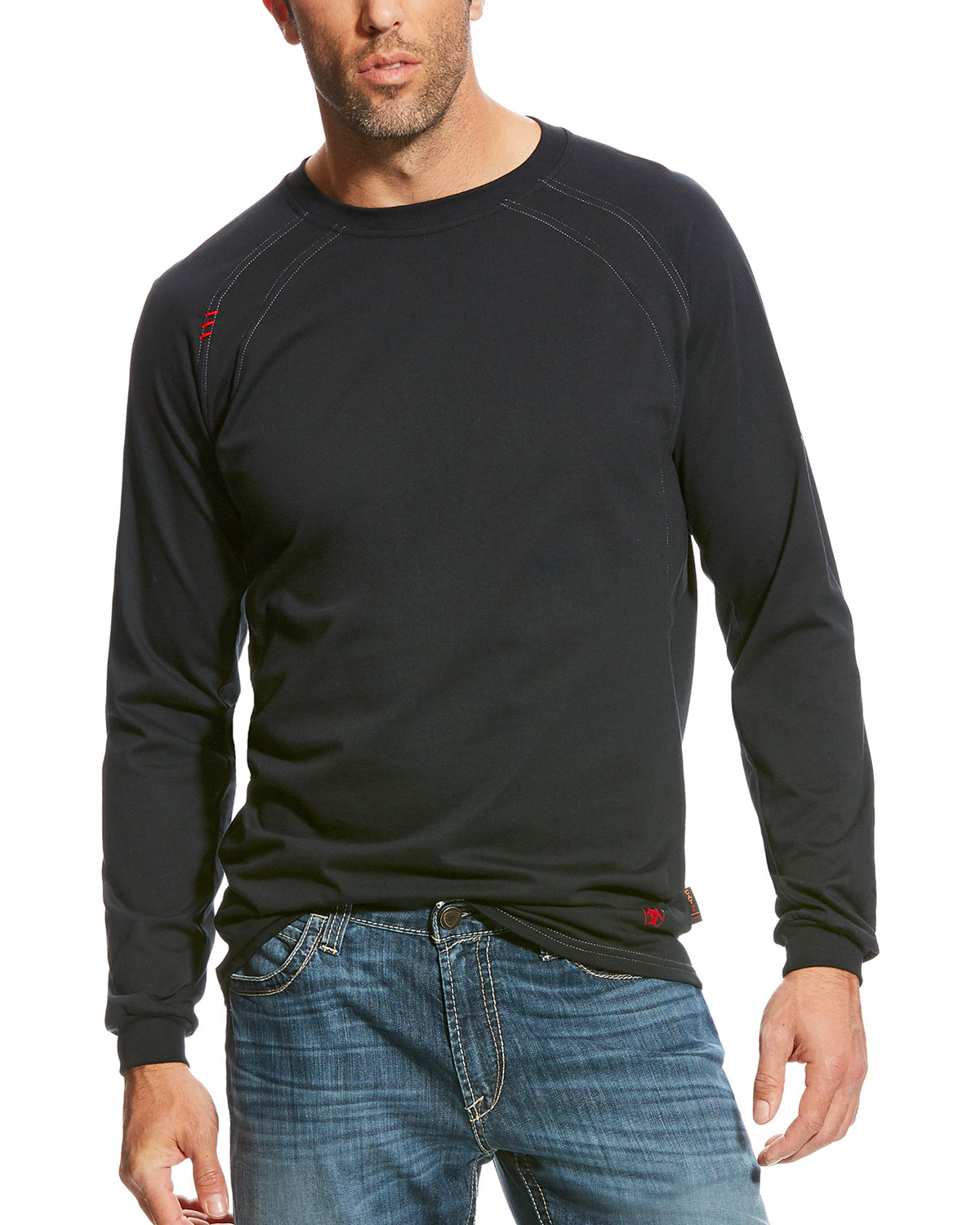 Ariat Men's Black FR Long Sleeve Work Crew Shirt | Boot Barn