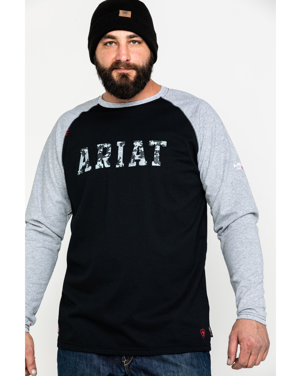 Ariat Men's FR Baseball Logo Crew Long 