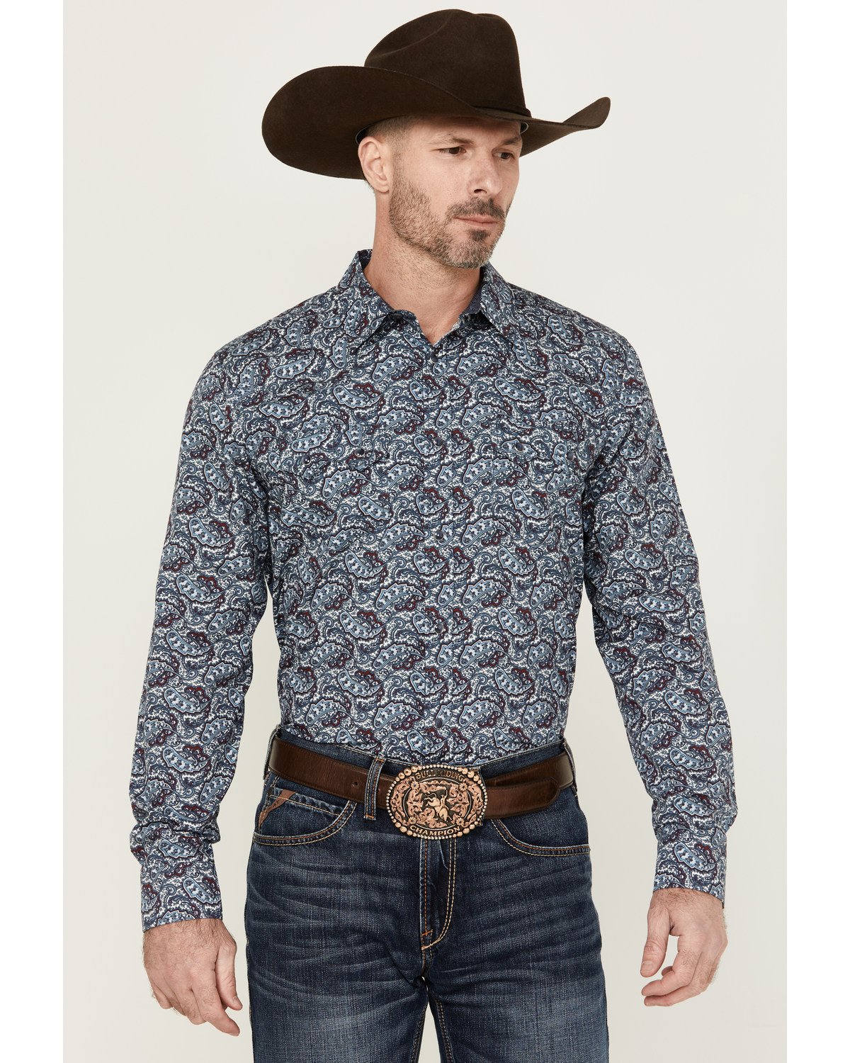 Cody James Men's Refresh Paisley Print Long Sleeve Snap Western Shirt