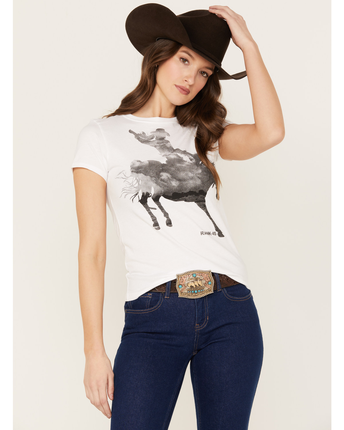 RANK 45® Women's Cloud Cowboy Short Sleeve Graphic Tee