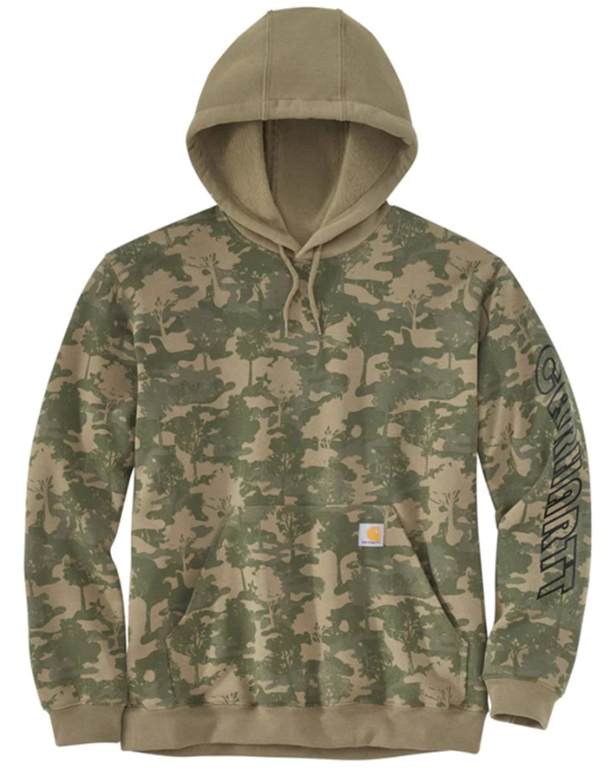 Carhartt Men's Loose Fit Midweight Camo Print Hooded Sweatshirt