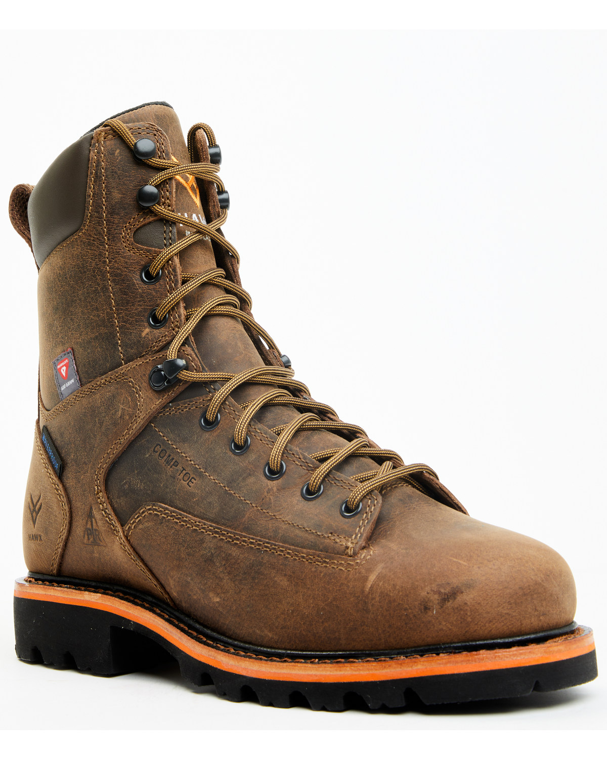 Hawx Men's 8" Insulated Lace-Up Waterproof Work Boots - Composite Toe