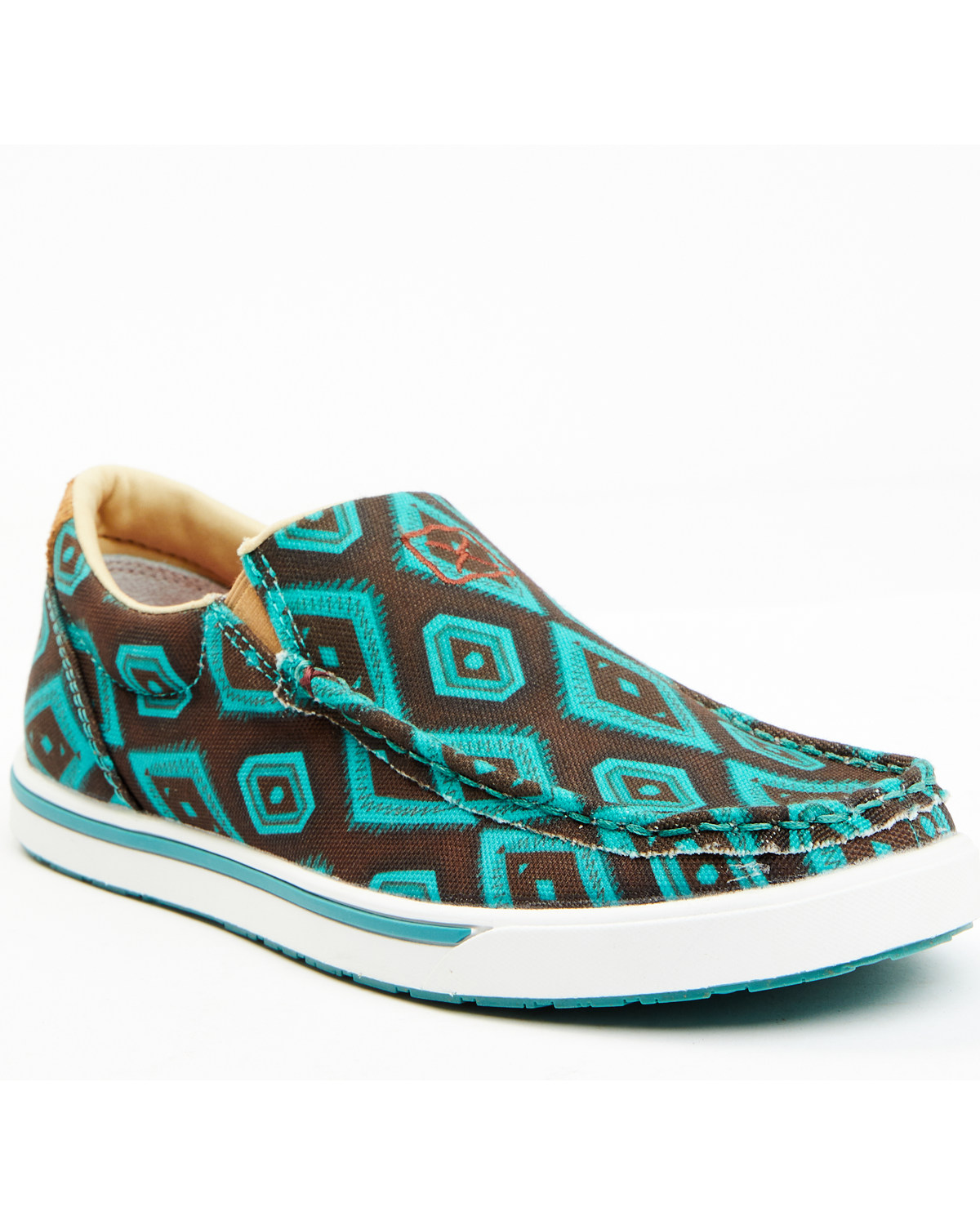 Twisted X Women's Southwestern Pattern Casual Kicks Slip-On Shoes - Moc Toe