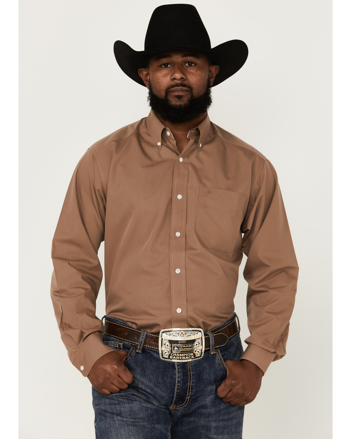 Long Sleeve Button-Down Western Shirt ...