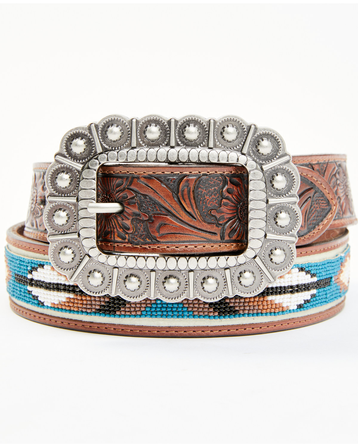 Idyllwind Women's Genuine Leather Windriver Seed Bead Belt