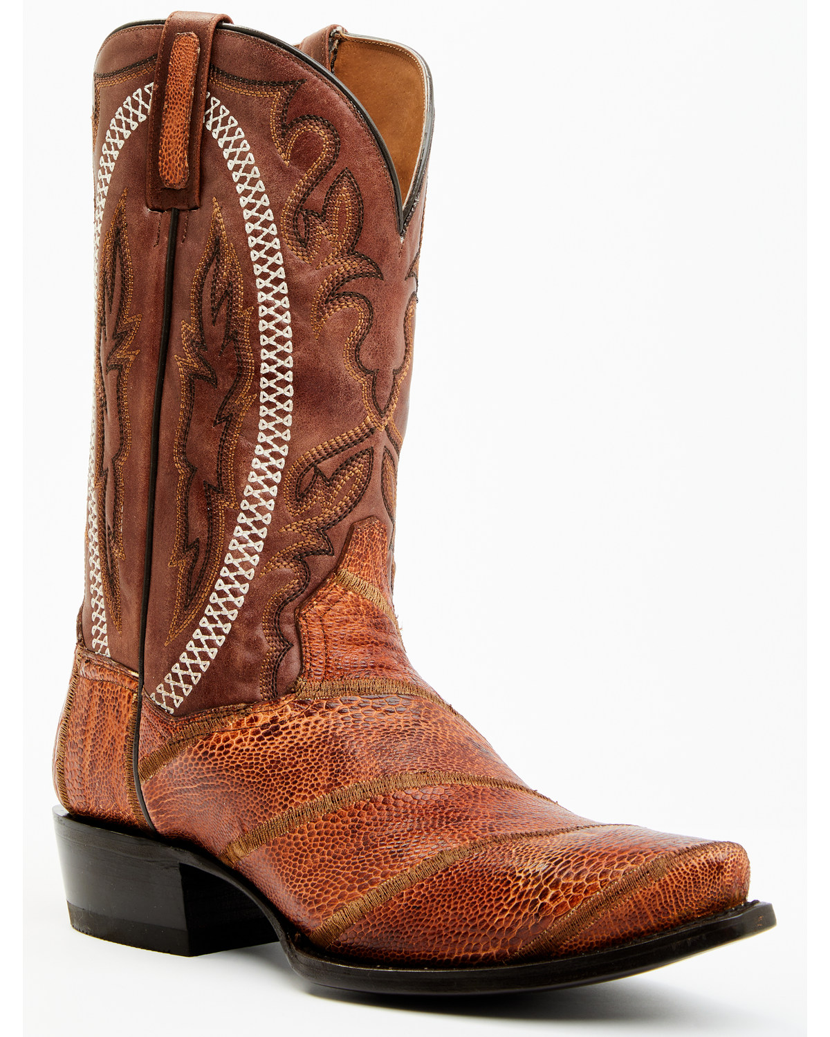 Dan Post Men's Exotic Ostrich Leg Western Boots - Snip Toe