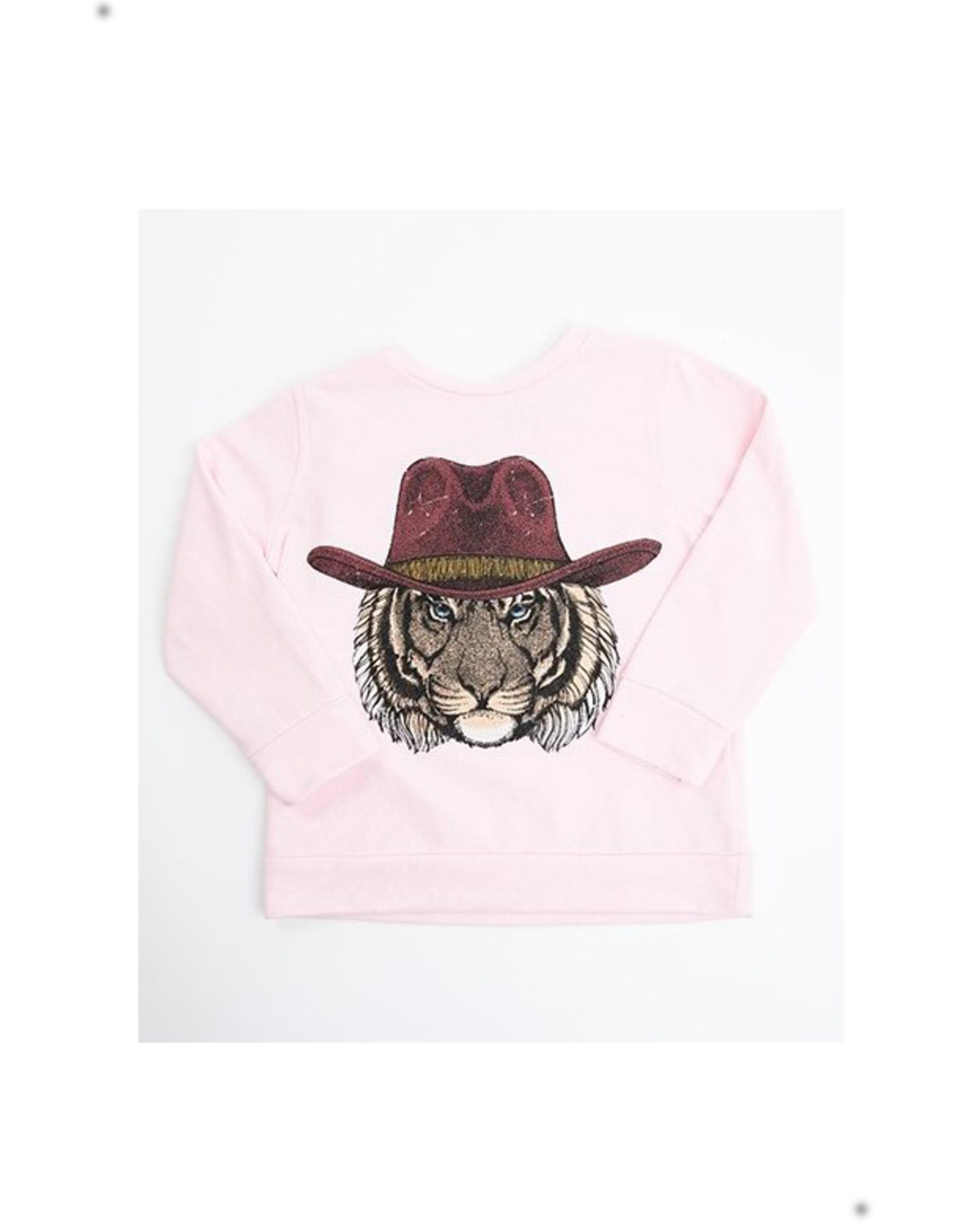 Somewhere West Toddler Girls' Cowboy Tiger Graphic Sweatshirt