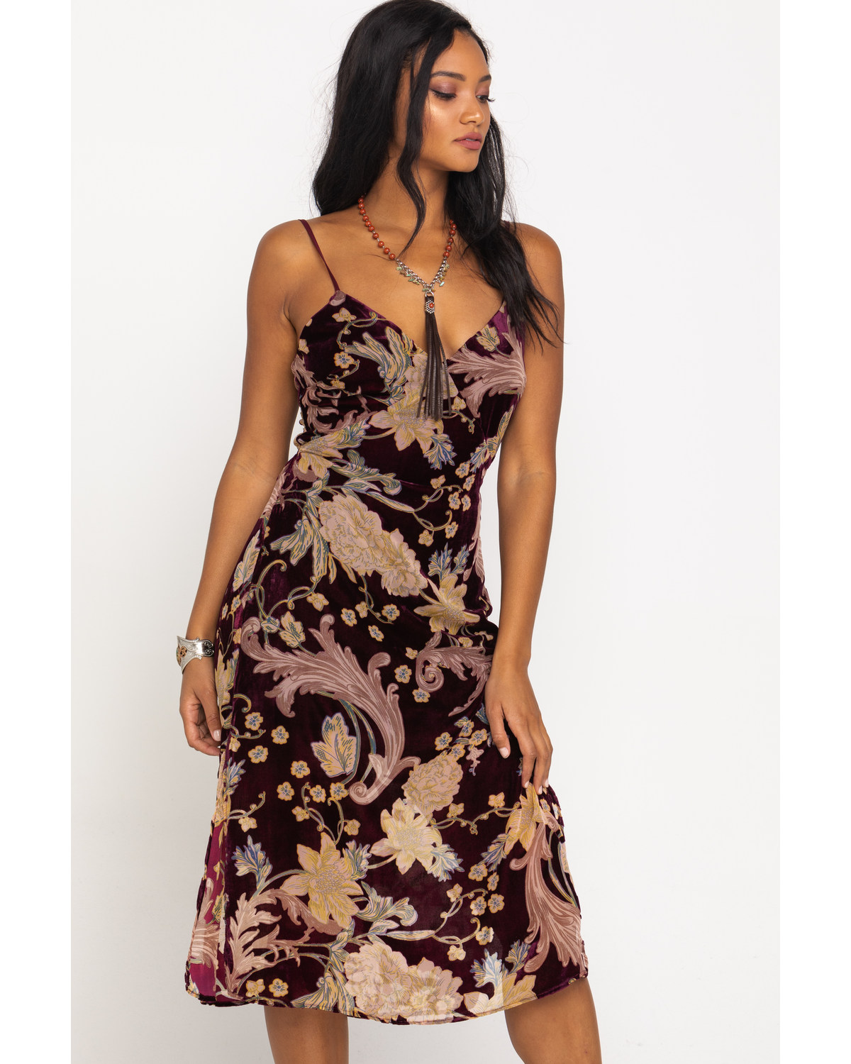 womens burgundy dress