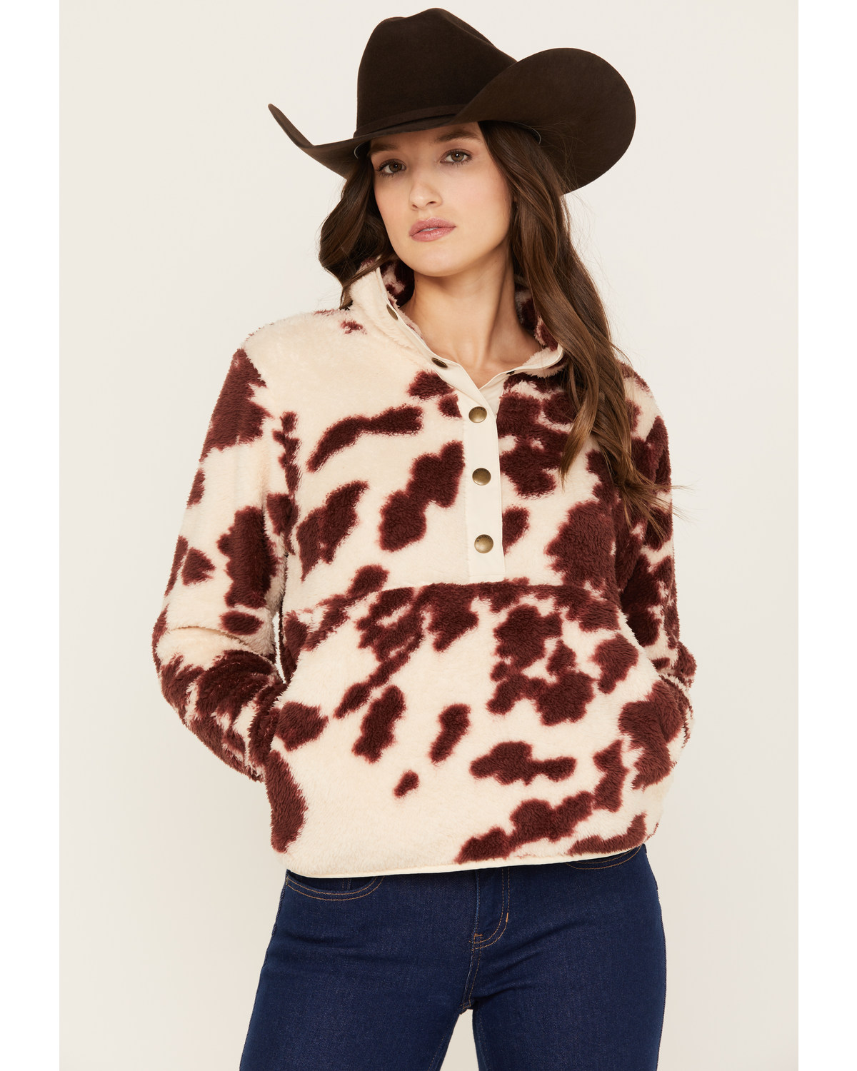 Ariat Women's Pony Print Berber Snap Front Pullover