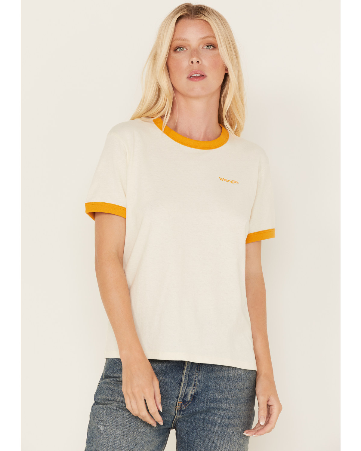 Wrangler Women's Logo Graphic Ringer Tee