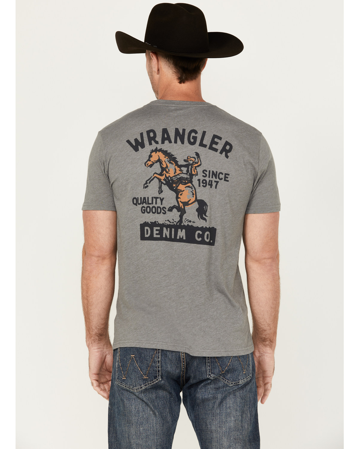 Wrangler Men's Cowboy Logo Short Sleeve Graphic T-Shirt