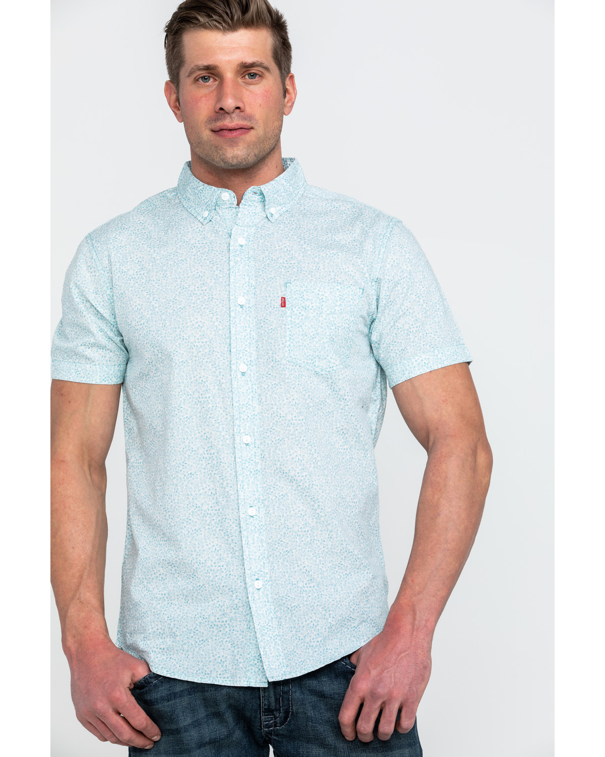 levi's short sleeve western shirt